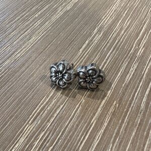 Brighton flower sterling silver stud earrings